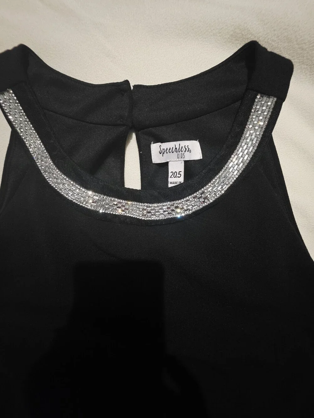Speechless Kids Black Party Dress Size 20.5